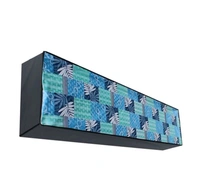  Light Blue  Color Printed  PVC  2 TON AC Cover For Split - 2 Ton,  Light Blue,  PVC,  Pack of1